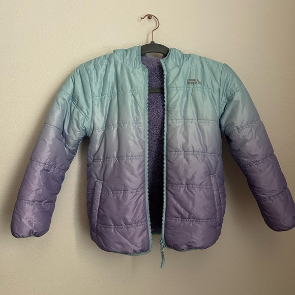 Eddie Bauer Girls Winter Coat Reversible Size Small (7/8) - Picture 1 of 9